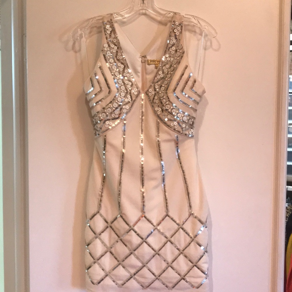 NWOT WOW COUTURE Beaded Sequin Cocktail Mini S